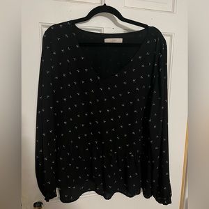 Peplum moon print blouse